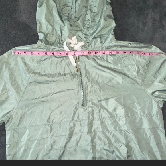 Mint Green Windbreaker Rain jacket Hoodie - Picture 5 of 11